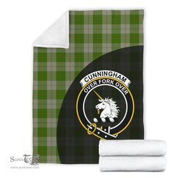 Scottish Cunningham Dress Green Dancers Clan Tartan Blanket - Wave Style Scottish Plaid Tartan Plaid