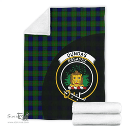 Scottish Dundas Modern Clan Tartan Blanket - Wave Style Scottish Plaid Tartan Plaid