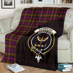 Scottish Carnegie Modern Clan Tartan Blanket - Wave Style Scottish Plaid Tartan Plaid