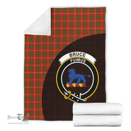 Scottish Bruce Modern Clan Tartan Blanket - Wave Style Scottish Plaid Tartan Plaid