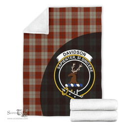 Scottish Davidson Dress Dancers Clan Tartan Blanket - Wave Style Scottish Plaid Tartan Plaid