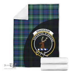 Scottish Davidson of Tulloch  Clan Tartan Blanket - Wave Style Scottish Plaid Tartan Plaid