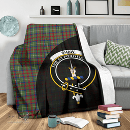 Scottish Shaw Green Modern Clan Tartan Blanket - Wave Style Scottish Plaid Tartan Plaid
