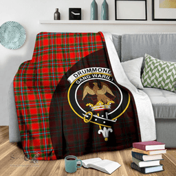 Scottish Drummond of Perth Clan Tartan Blanket - Wave Style Scottish Plaid Tartan Plaid