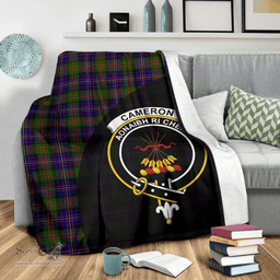 Scottish Cameron of Erracht Modern Clan Tartan Blanket - Wave Style Scottish Plaid Tartan Plaid