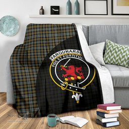 Scottish Farquharson Weathered Clan Tartan Blanket - Wave Style Scottish Plaid Tartan Plaid