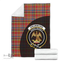 Scottish Drummond of Strathallan Clan Tartan Blanket - Wave Style Scottish Plaid Tartan Plaid