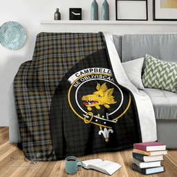 Scottish Campbell Argyll Weathered Clan Tartan Blanket - Wave Style Scottish Plaid Tartan Plaid