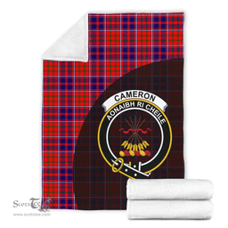Scottish Cameron of Lochiel Modern Clan Tartan Blanket - Wave Style Scottish Plaid Tartan Plaid