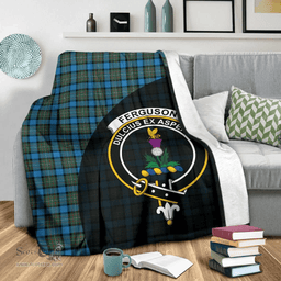 Scottish Fergusson Ancient Clan Tartan Blanket - Wave Style Scottish Plaid Tartan Plaid