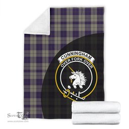 Scottish Cunningham Dress Blue Dancers Clan Tartan Blanket - Wave Style Scottish Plaid Tartan Plaid