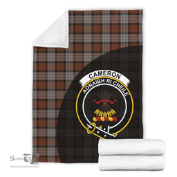 Scottish Cameron of Erracht Weathered Clan Tartan Blanket - Wave Style Scottish Plaid Tartan Plaid