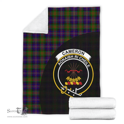 Scottish Cameron of Erracht Modern Clan Tartan Blanket - Wave Style Scottish Plaid Tartan Plaid