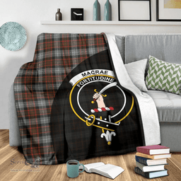 Scottish MacRae Hunting Weathered Clan Tartan Blanket - Wave Style Scottish Plaid Tartan Plaid