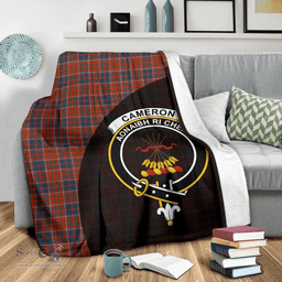 Scottish Cameron of Lochiel Ancient Clan Tartan Blanket - Wave Style Scottish Plaid Tartan Plaid