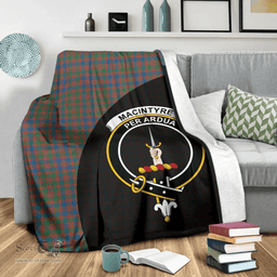 Scottish MacIntyre Ancient Clan Tartan Blanket - Wave Style Scottish Plaid Tartan Plaid