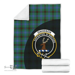 Scottish Davidson Ancient Clan Tartan Blanket - Wave Style Scottish Plaid Tartan Plaid