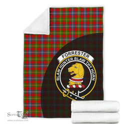 Scottish Forrester Clan Tartan Blanket - Wave Style Scottish Plaid Tartan Plaid
