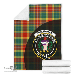 Scottish Buchanan Old Sett Clan Tartan Blanket - Wave Style Scottish Plaid Tartan Plaid