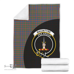 Scottish MacIntyre Ancient Clan Tartan Blanket - Wave Style Scottish Plaid Tartan Plaid
