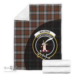 Scottish MacRae Hunting Weathered Clan Tartan Blanket - Wave Style Scottish Plaid Tartan Plaid
