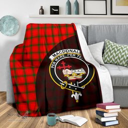 Scottish MacDonald of Sleat Clan Tartan Blanket - Wave Style Scottish Plaid Tartan Plaid
