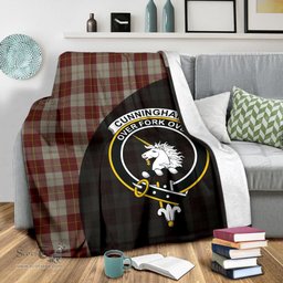 Scottish Cunningham Burgundy Dancers Clan Tartan Blanket - Wave Style Scottish Plaid Tartan Plaid