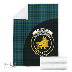 Scottish Campbell Ancient 02 Clan Tartan Blanket - Wave Style Scottish Plaid Tartan Plaid