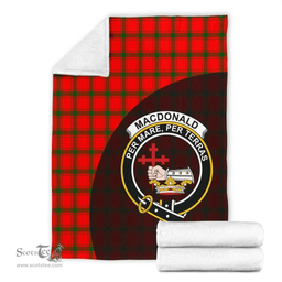 Scottish MacDonald of Sleat Clan Tartan Blanket - Wave Style Scottish Plaid Tartan Plaid
