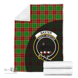 Scottish Baxter Modern Clan Tartan Blanket - Wave Style Scottish Plaid Tartan Plaid