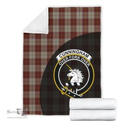 Scottish Cunningham Burgundy Dancers Clan Tartan Blanket - Wave Style Scottish Plaid Tartan Plaid