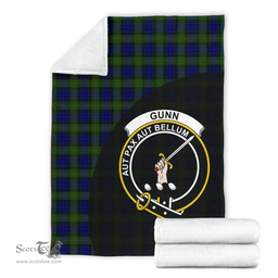 Scottish Gunn Modern Clan Tartan Blanket - Wave Style Scottish Plaid Tartan Plaid