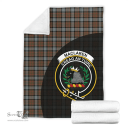 Scottish MacLaren Weathered Clan Tartan Blanket - Wave Style Scottish Plaid Tartan Plaid