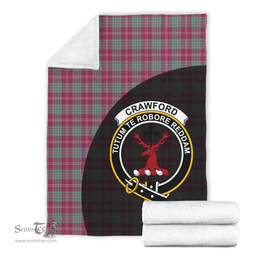 Scottish Crawford Ancient Clan Tartan Blanket - Wave Style Scottish Plaid Tartan Plaid