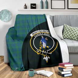 Scottish Montgomery Ancient Clan Tartan Blanket - Wave Style Scottish Plaid Tartan Plaid