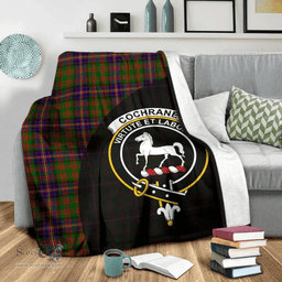 Scottish Cochrane Modern Clan Tartan Blanket - Wave Style Scottish Plaid Tartan Plaid