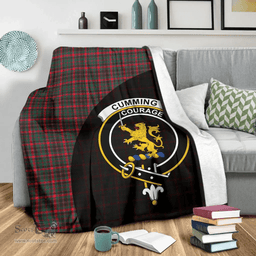 Scottish Cumming Hunting Modern Clan Tartan Blanket - Wave Style Scottish Plaid Tartan Plaid