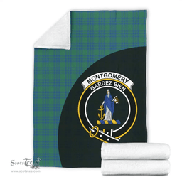 Scottish Montgomery Ancient Clan Tartan Blanket - Wave Style Scottish Plaid Tartan Plaid