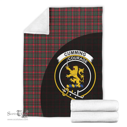 Scottish Cumming Hunting Modern Clan Tartan Blanket - Wave Style Scottish Plaid Tartan Plaid