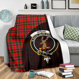 Scottish Spens Modern Clan Tartan Blanket - Wave Style Scottish Plaid Tartan Plaid