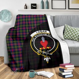 Scottish Logan Modern Clan Tartan Blanket - Wave Style Scottish Plaid Tartan Plaid