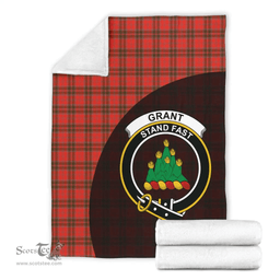 Scottish Grant Weathered Clan Tartan Blanket - Wave Style Scottish Plaid Tartan Plaid