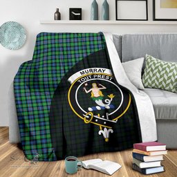 Scottish Murray of Atholl Ancient Clan Tartan Blanket - Wave Style Scottish Plaid Tartan Plaid