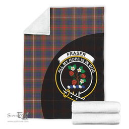 Scottish Fraser Hunting Modern Clan Tartan Blanket - Wave Style Scottish Plaid Tartan Plaid