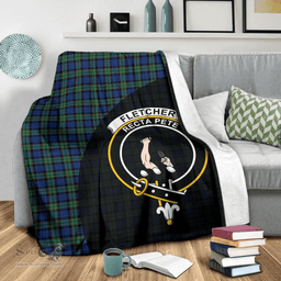 Scottish Fletcher Ancient Clan Tartan Blanket - Wave Style Scottish Plaid Tartan Plaid