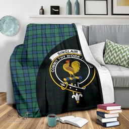 Scottish Sinclair Hunting Ancient Clan Tartan Blanket - Wave Style Scottish Plaid Tartan Plaid
