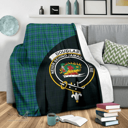 Scottish Douglas Ancient Clan Tartan Blanket - Wave Style Scottish Plaid Tartan Plaid