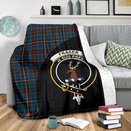 Scottish Fraser Hunting Ancient Clan Tartan Blanket - Wave Style Scottish Plaid Tartan Plaid