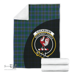 Scottish Cockburn Ancient Clan Tartan Blanket - Wave Style Scottish Plaid Tartan Plaid