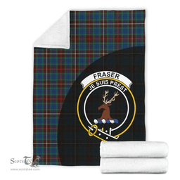 Scottish Fraser Hunting Ancient Clan Tartan Blanket - Wave Style Scottish Plaid Tartan Plaid
